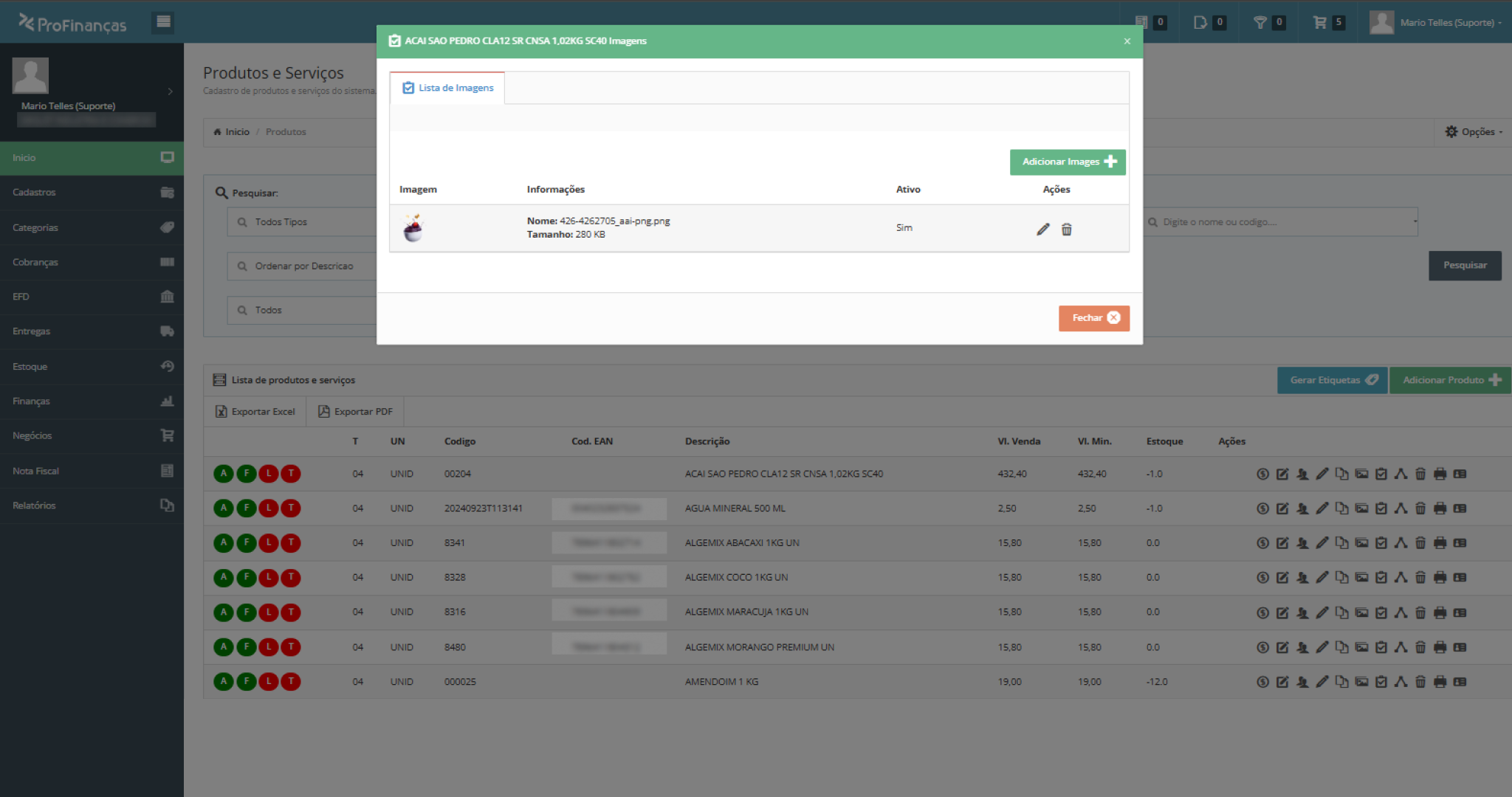 Demonstração do sistema ProFinanças